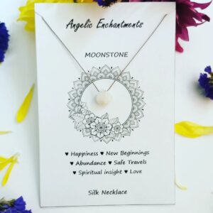 Moonstone Silk Necklace