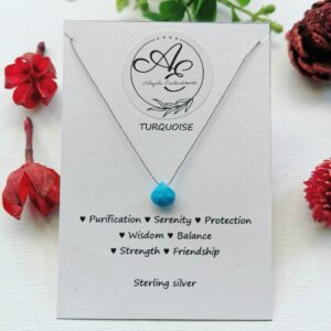 Turquoise Gemstone Silk Necklace